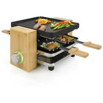 Princess Gourmetstel 162950 - Raclette 4 personen - Grill & Bakplaat - Regelbare thermostaat - Bamboe