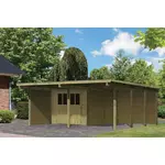 Karibu | Dubbele Carport Eco 2 met Berging Middelgroot | Variant B