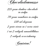 Chocolademousse - Muursticker