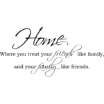 Home, friends and family - Muursticker