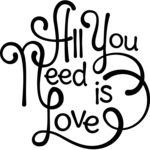 All you need is love - Muursticker