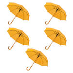 6x Stijlvolle Paraplu Prachtige Automatische paraplu Polyester Geel Stormparaplu Grote paraplu