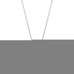 CO88 Ketting met hanger Letter D staal/zilverkleurig 42-47 cm 8CN-11003