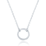 Hippe dames ketting Circle Zilverkleurig