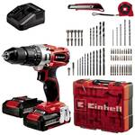 Einhell Power X-Change TE-CD 18/2 Li-i +64 (2x2,0 Ah) Accu-klopboor/schroefmachine 2 snelheden Incl. 2 accus