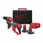 Milwaukee M12 FPP2F2-602X | M12 FUEL powerpack (M12 FPD2, M12 CH, 2 x M12 B6 accu, 1 x C12C lader, 1 xHD Box) - 4933480591 4933480591