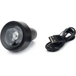 Promend TK-12H15 Mountainbike USB Magnetische Goggles Helm met waarschuwingslampje Grootte: L (zwart rood)